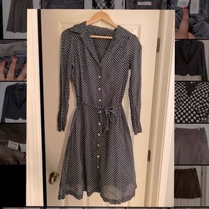 Banana Republic navy size 8 button down shirt dress